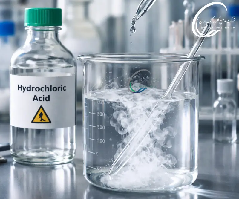 قابلیت حل شدن اسید کلریدریک در آب ناشی از قطبیت آن